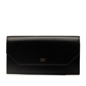 Pre-owned Balenciaga Envelope Leather Long Wallet Black