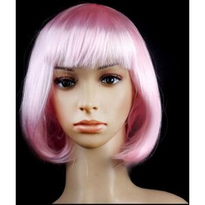 Shoppo Marte Party Cosplay Headwear Straight Short PET Wigs For Female(Pink)