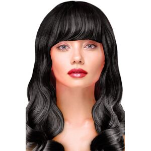 PartyPal Party Wig Long Wavy Black Hair Paryk