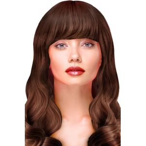 PartyPal Party Wig Long Wavy Brown Hair Paryk