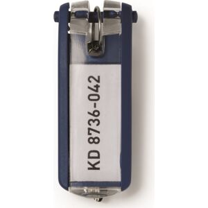 Durable Key Clip Nøglering/brik   Blå   6 Stk.