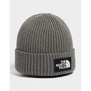 The North Face Logo Box Cuffed Beanie, Grey