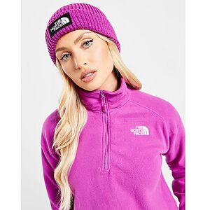 The North Face Logo Box Cuffed Beanie, Purple