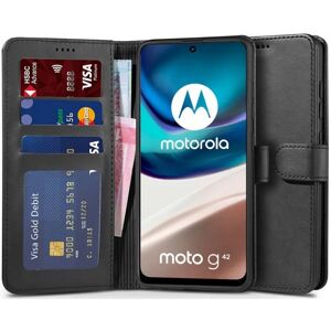 Motorola Moto G42 Tech-Protect Wallet m. Pung & Ståfunktion - Sort