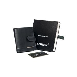 Loren Vertical su-kortholder i læder med spænde og lomme til sedler Loren N/A