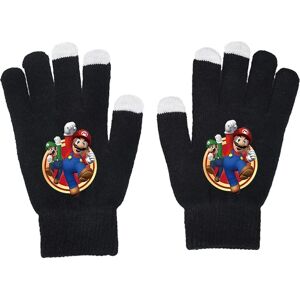 Unisex Super Mario Bros Full Finger Handsker Varm vinterstrikket handske vanter Gaver D