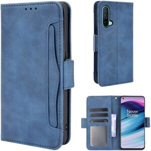 Generic Modern-styled leather wallet case for OnePlus Nord CE 5G - Blue Blue