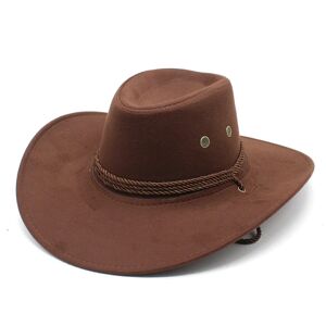 Cowboyhat, imiteret ruskind filtsolhat Western Travel Beanie Hat Out