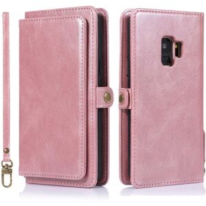 Floveme Samsung Galaxy S9 - Kraftig Smart Wallet Case Roséguld