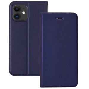 Floveme iPhone 12 Mini - Elegant Smart Wallet Cover Marinblå