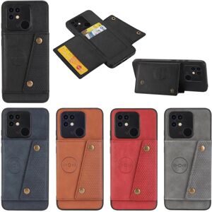 Floveme Xiaomi Redmi 10C - Cover med kortholder Röd