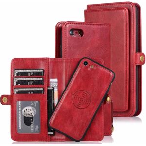 Apple Dobbelt Wallet Case - iPhone SE 2020 Röd