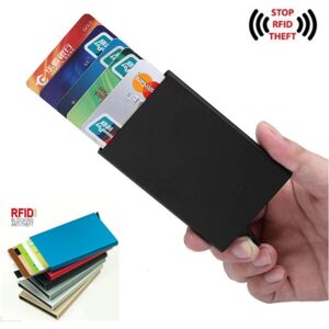 REDGO RFID anti-tyveri swipe wallet korttaske - sort