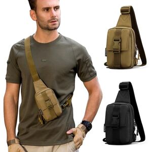 Tactical Chest Bag Military Trekking Pack Edc Sports Bag Skuldertaske Crossbody Pack Assault Pouch Til Vandring Cykling Campinga ACU