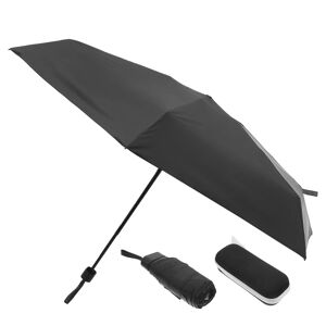 Små paraplyer Sammenklappelig paraply Kompakt vindtæt paraply bærbar parasolSort15,3X5,5cm Black 15.3X5.5cm