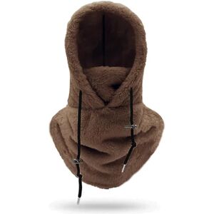 DAO Sherpa Hood Ski Mask Vinter Balaclava Koldt Vejr Vindtæt Justerbar Varm Vinter Hætte Cover Hat Cap Tørklæde[DB] Dark Brown