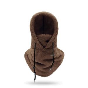 DAO Sherpa Hood Ski Mask Vinter Balaclava Koldt Vejr Vindtæt Justerbar Varm Hætte Cover Hat Cap Tørklæde[DB] Dark Brown
