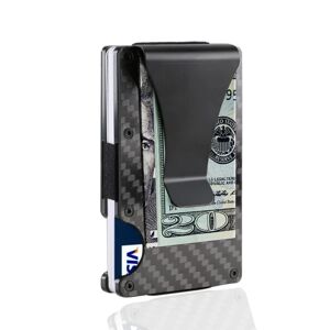Hometech Aluminium Kortholder med RFID-Beskyttelse - Holdbar og Stilfuld Black one size