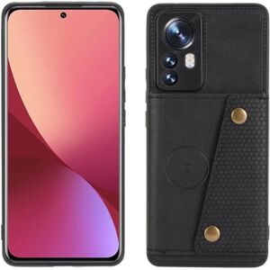 SKALO Xiaomi 12 PU-læder Cover med Pung - Sort Black