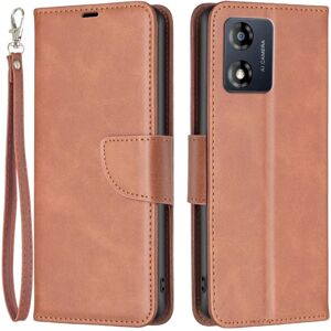 SKALO Motorola Moto E13 4G Flip Cover m. pung i PU-læder - Brun Brown