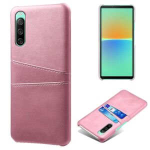 SKALO Sony Xperia 10 IV PU-læder Kortholder Cover - Rosa guld Pink gold