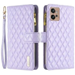 SKALO Motorola Moto G32 4G BINFEN COLOR Big Wallet Quilted Flip Purple