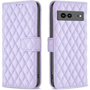 SKALO Google Pixel 7a BINFEN COLOR Quiltet Pung - Lilla Purple