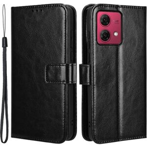 SKALO Motorola Moto G84 5G Flip Cover m. pung i PU-læder - Sort Black