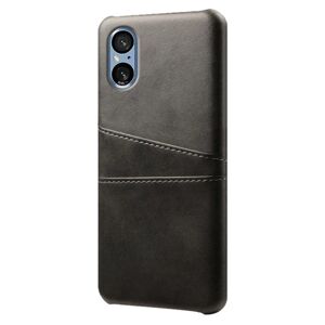 SKALO Sony Xperia 5 V PU-læder Kortholder Cover - Sort Black