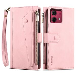 SKALO Motorola Moto G84 5G ESEBLE Big Wallet Pungetui - Rosa gul Pink gold
