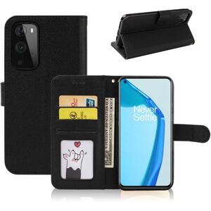 Megabilligt OnePlus 9 WALLET Læder Læder Taske Sort sort