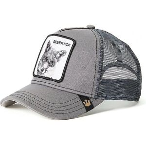 Farm Animal Trucker Baseball Hat Mesh Style Mænd Kvinder Hip Hop Bros Justerbar Baseball Hat - Perfet Silver Fox