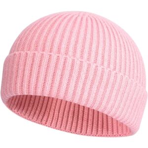 Kort Fisherman Beanie til Mænd Kvinder Vinter Varme Hatte Pink