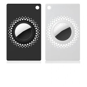 2 pakke (sort+hvid) AirTag beskyttelsescover til kreditkort til