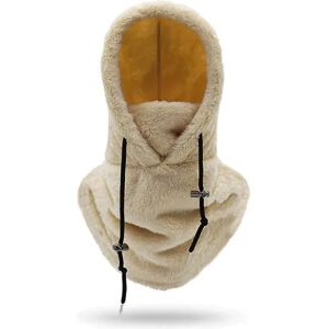 Sherpa Hood Ski Mask Vinter Balaclava Dragsko Vindtät Justerbar Varm Huva Cover Hat Kasket Tørklæde [DB] Khaki