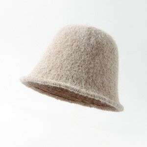 Kvinder Bucket Hat Uld Cap BEIGE Beige