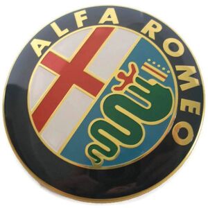 Tech of sweden 2X 74mm Alfa Romeo Hood emblem med hætte Gold one size