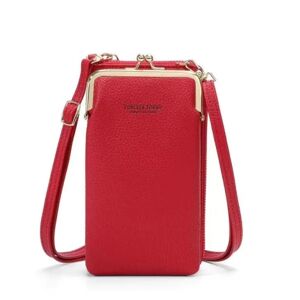 A2Z Mobiltaske Pung Kortholder Taske med skulderrem Red