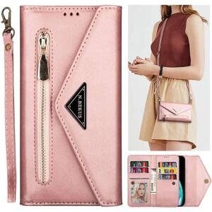 BATTERY Taske til Samsung Galaxy A72 5g Avtagbar Crossbody Dragkedja Plånbok Handväska Taske med 6 kortholdere, premium Pu Leather Protec null ingen