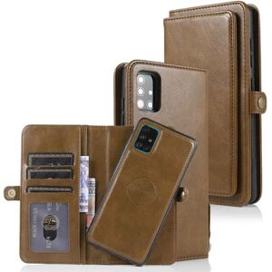 Floveme Smooth Wallet Case - Samsung Galaxy A71 Brun