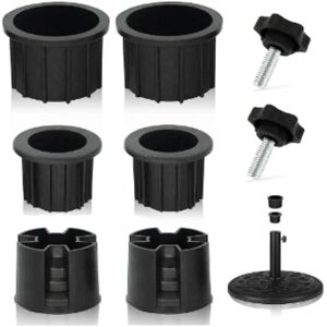 8 stk Paraply Base Stand Hule Ring Plug Cover og Cap Patio Paraply Stand Base Stabilisator