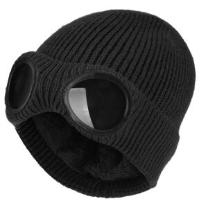 Unisex vinter varm strikket uld tyk hue hue briller Beanie C