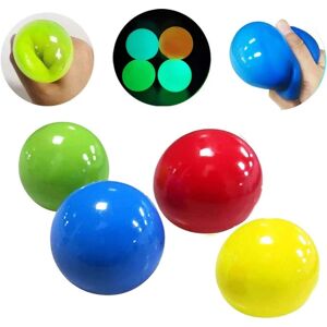 4 stk Glow Sticky Balls til Loft Stress Relief Selvlysende