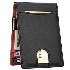 Money Clip Wallet Mænd Slim Front Pocket RFID Blocking Card Holder Bifold Wallet