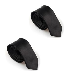 Multimarket 2-pak Slim / slim moderne slips - sort Black