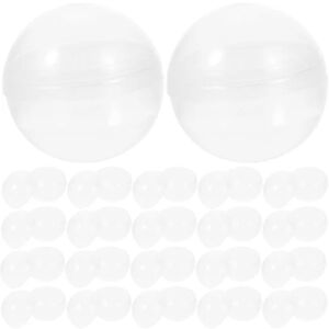 FMYSJ 100 stk gennemsigtige plastkugler Multi-purpose snoede runde bolde klare udfyldelige gribebolde (FMY) As Shown 4.5X4.5cm
