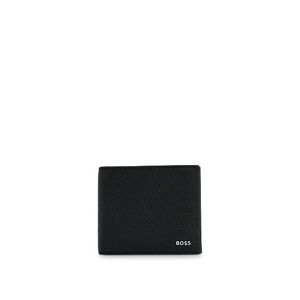 Boss Grained Italian-leather wallet with logo lettering