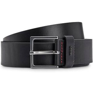 HUGO Leather belt with logo-lettering keeper