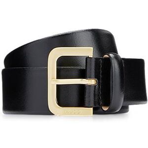 HUGO Italian-leather belt with engraved pin buckle