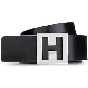 HUGO Reversible belt in Italian leather with signature buckle